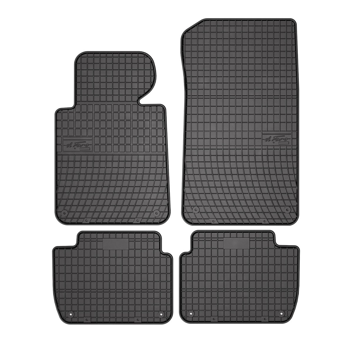 BMW 3 Series E46 Floor Mats - Omac - El Toro Rubber - Black - '99-'05